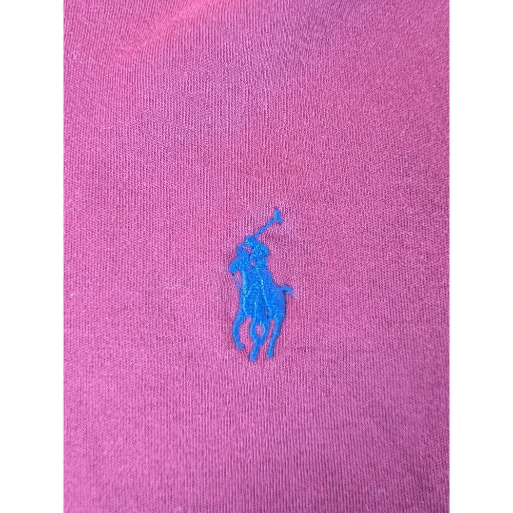 Polo Ralph Lauren Men's XL Burgundy Polo Shirt Blue Pony Logo Cotton Preppy